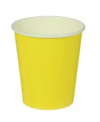 Стакан бумажный для горячих напитков 250 мл. (желтый) в коробке 1000 шт.